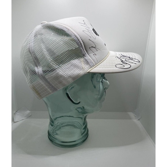 Vintage Mel Tillis Theater Branson MO White Trucker Hat Cap Mesh Snapback Signed - Picture 3 of 8